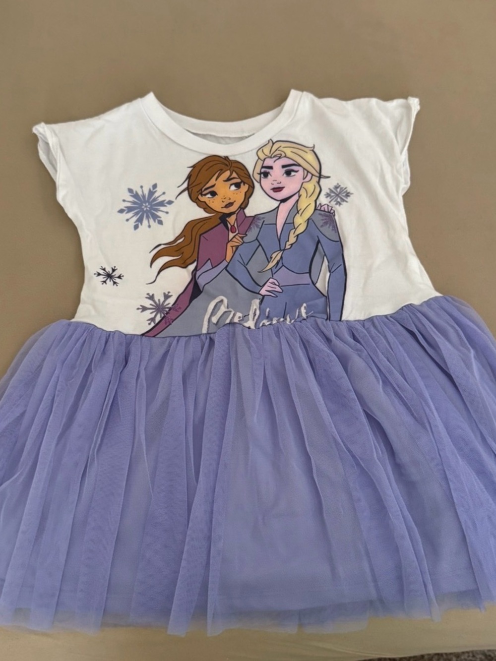 Disney Frozen 2 Anna & Elsa Tulle Dress (size 5; runs big)